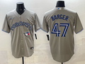 Men's Toronto Blue Jays Addison Barger #47 Gray Player Jersey