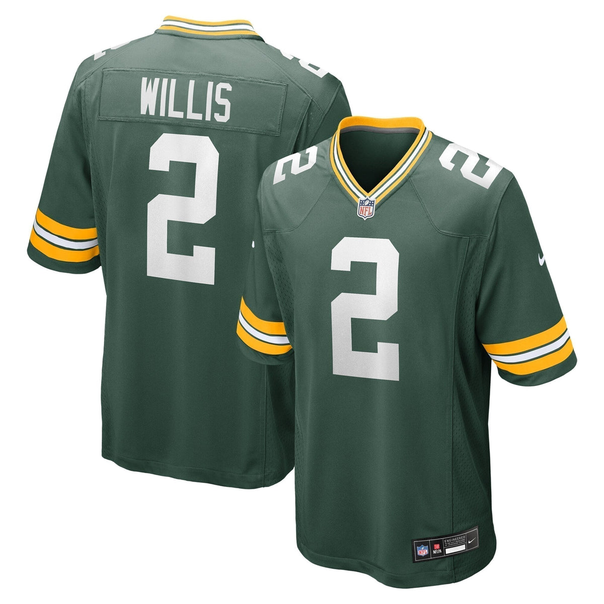 Malik Willis Green Bay Packers   Game Jersey -  Green