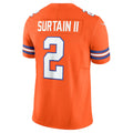 D.Broncos #2 Patrick Surtain II Orange Alternate Mile High Collection 1977 Throwback Vapor F.U.S.E. Limited Jersey