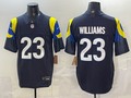 Men's Los Angeles Rams Kyren Williams Midnight Blue 2025 Rivalries Collection Game Jersey