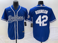 Men's Los Angeles Dodgers Jackie Robinson #42 Royal Player Jersey1 Joint Edition