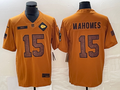 Men's Kansas City Chiefs Patrick Mahomes Brown 2023 Salute To Service Retired Player Limited Jersey