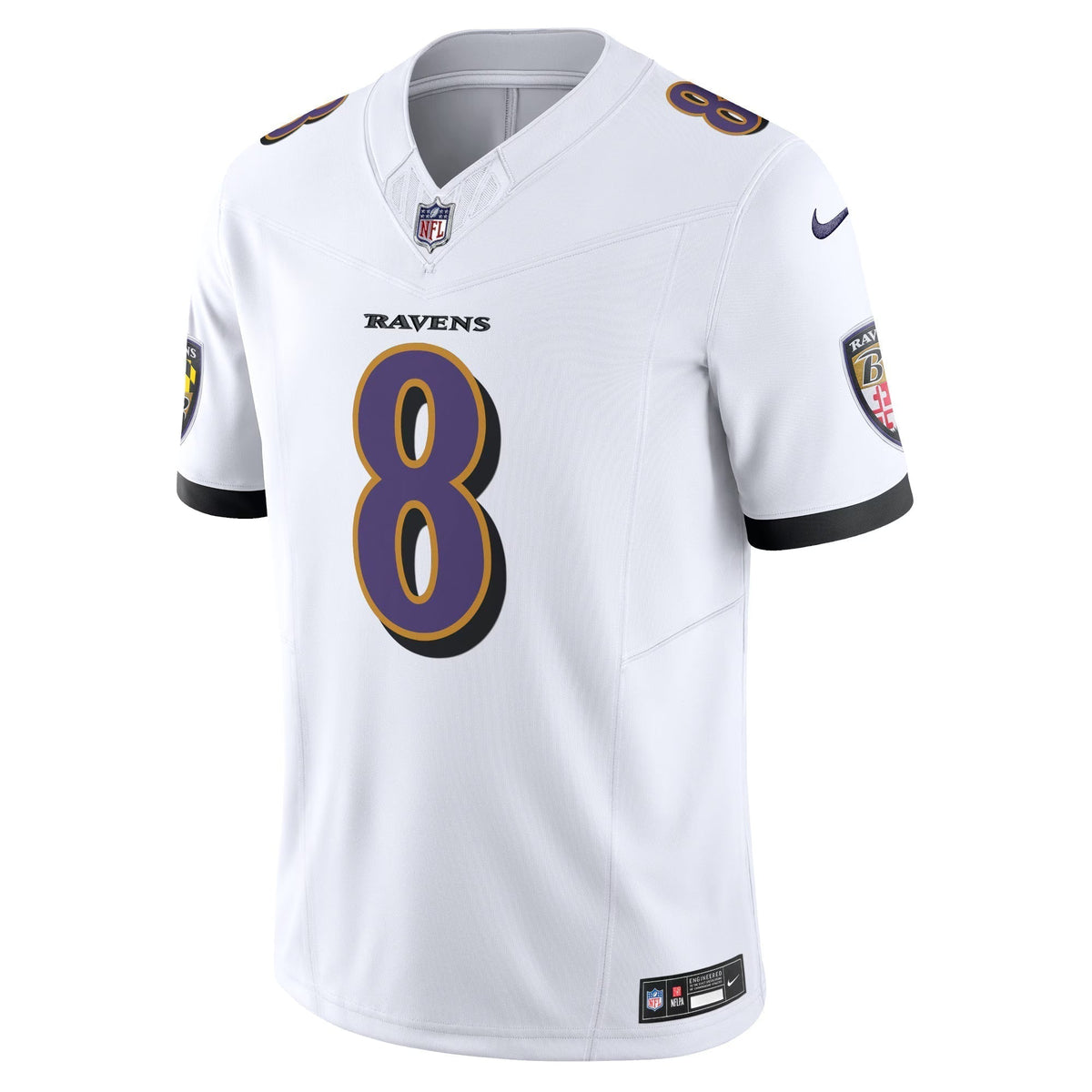 Baltimore Ravens Lamar Jackson White Vapor F.U.S.E. Limited Jersey