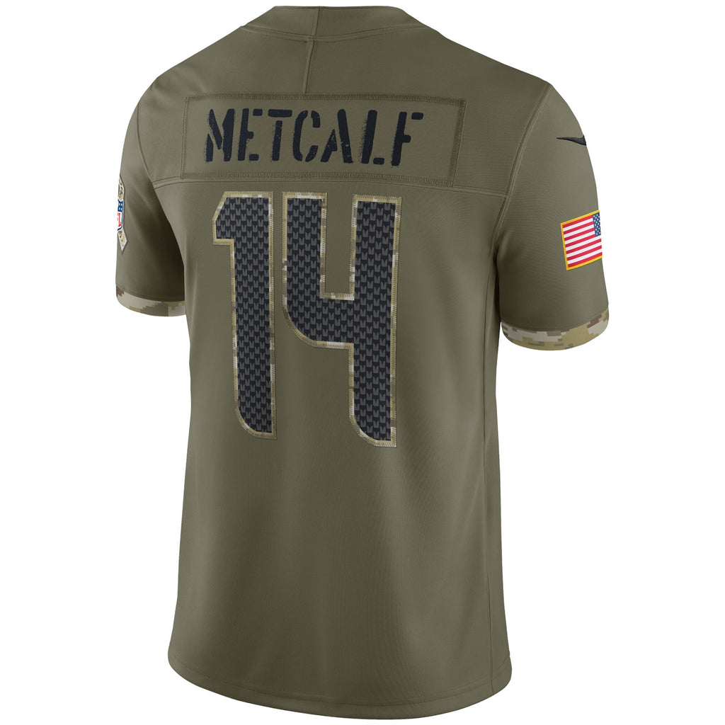 DK Metcalf Seattle Seahawks  2022 Salute To Service Limited Jersey - Olive