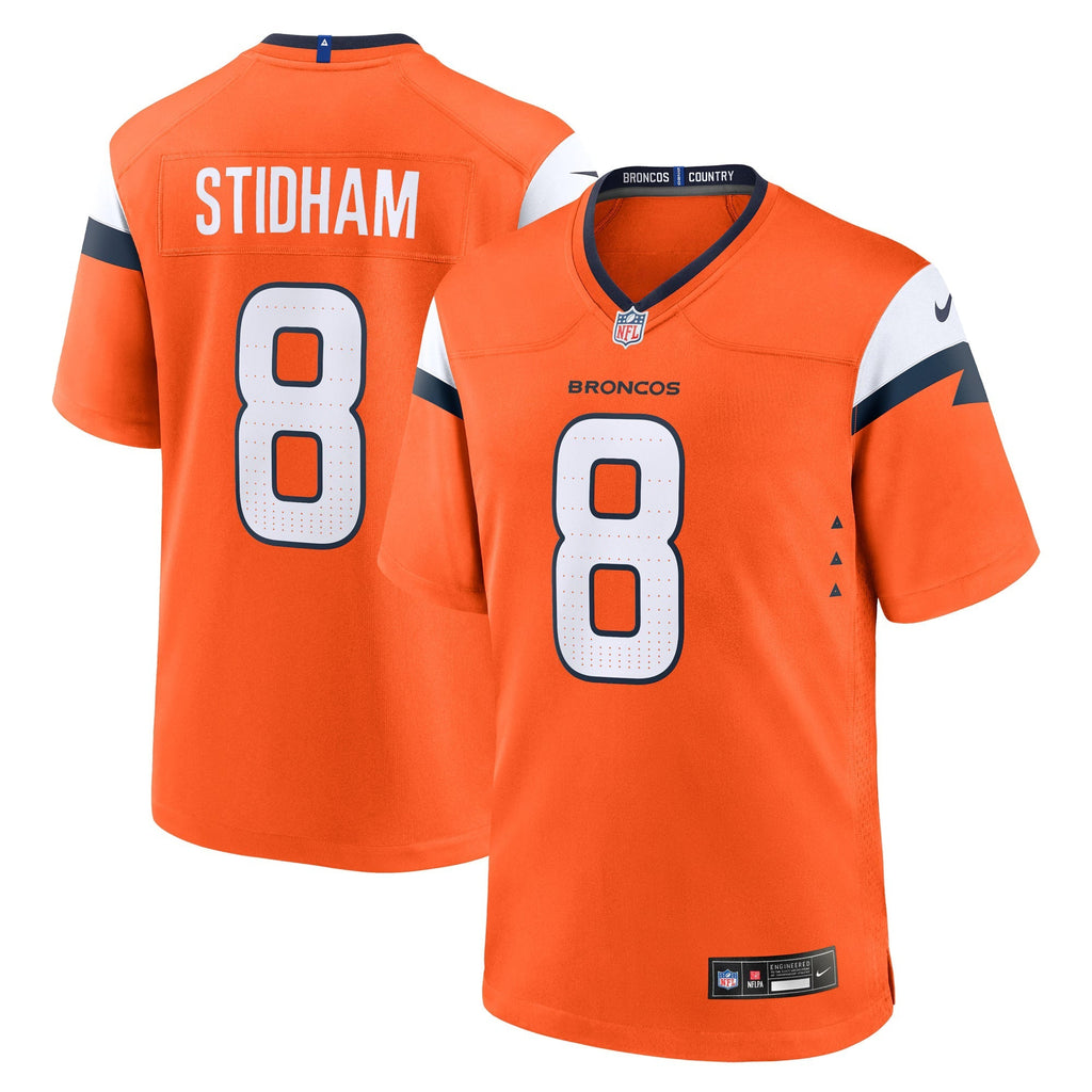 Denver Broncos Jarrett Stidham Orange Team Game Jersey