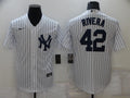 Men's New York Yankees Mariano Rivera #42 White Replica Baseball Jersey1