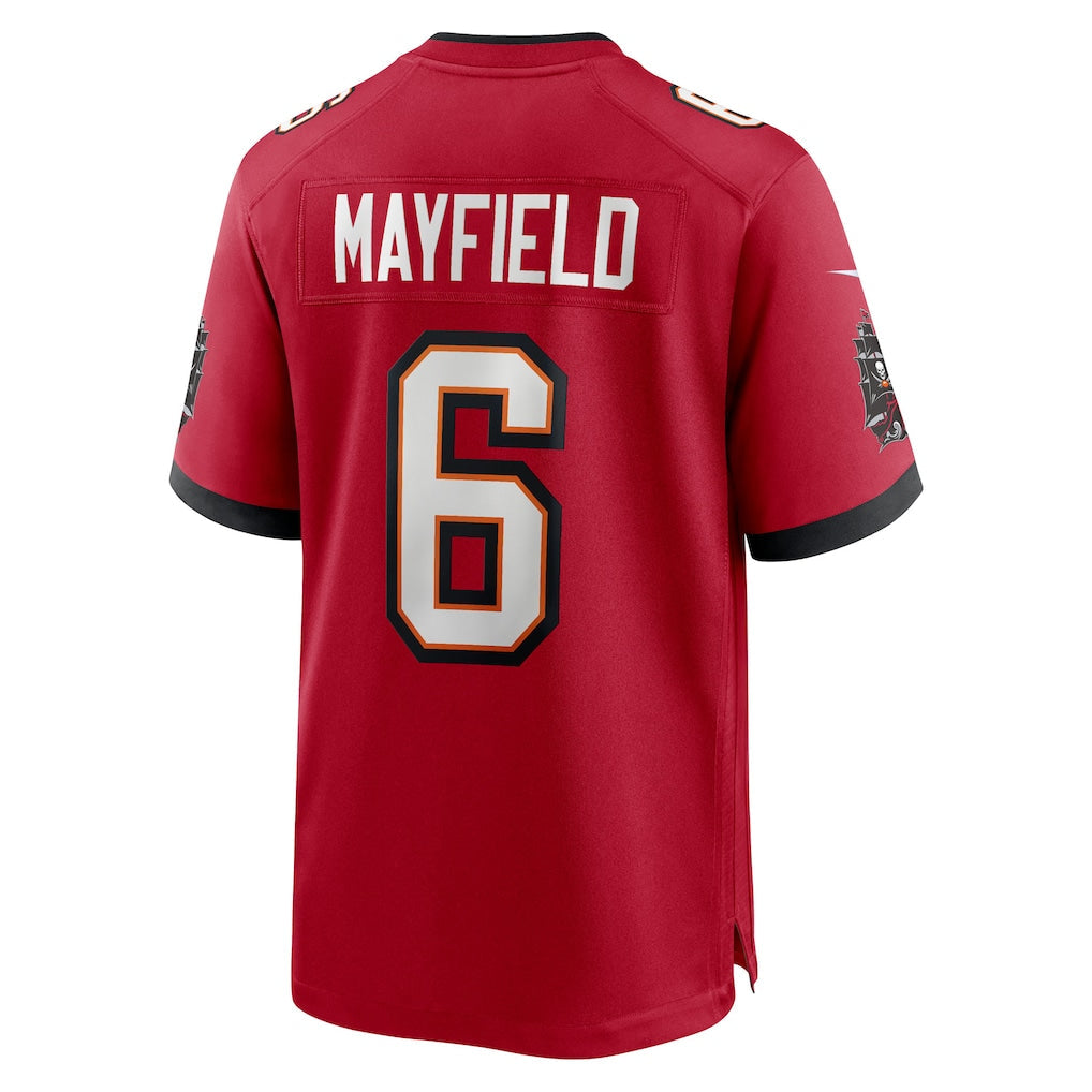 TB.Buccaneers #6 Baker Mayfield Red 50th Season Team Game Jersey