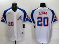 Men's Atlanta Braves Marcell Ozuna White City Connect Limited Player Jersey