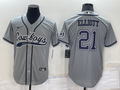 Men's Dallas Cowboys Ezekiel Elliott Gray Game Jersey Joint Edition