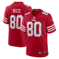 San Francisco 49ers Jerry Rice Scarlet Retired Team Player Game Jersey