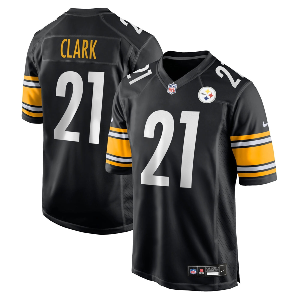 Pittsburgh Steelers Chuck Clark Black Team Game Jersey