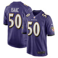 Baltimore Ravens Adisa Isaac Purple Team Game Jersey