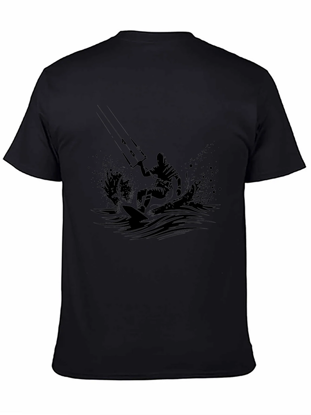 Kitesurfing Silhouette T-Shirt - Black