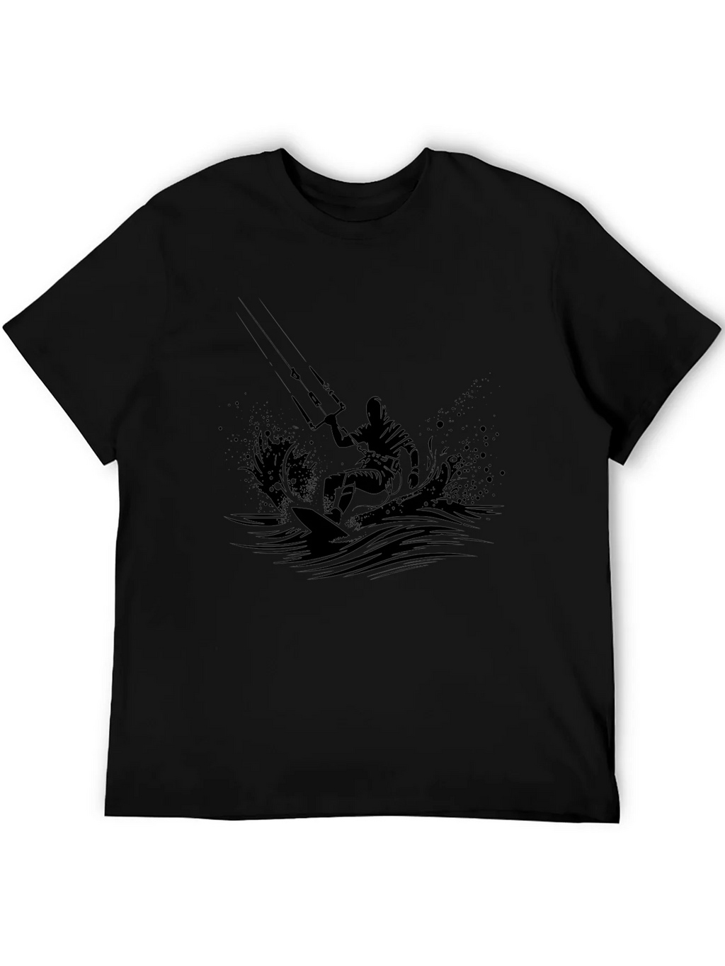 Kitesurfing Silhouette T-Shirt - Black