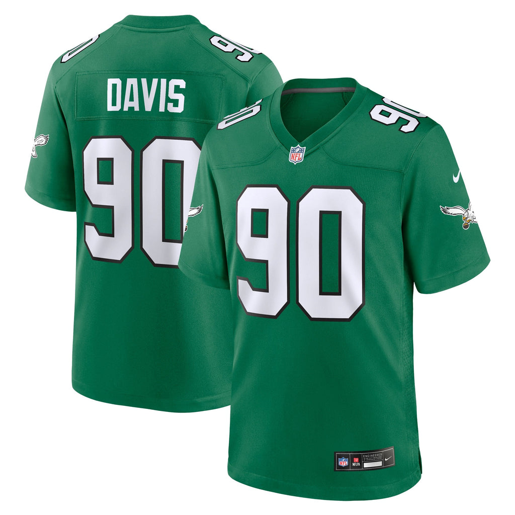 Jordan Davis Philadelphia Eagles  Alternate Game Jersey - Kelly Green