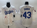 Men's Los Angeles Dodgers Anthony Banda #43 White Replica Player Jersey1