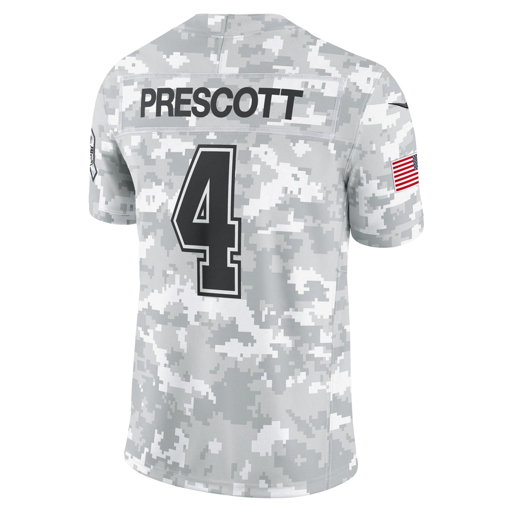 Dak Prescott Dallas Cowboys 2024 Salute to Service Limited Jersey - Arctic Camo