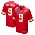 Men's Kansas City Chiefs JuJu Smith-Schuster Red Super Bowl LVII Patch Game Jersey