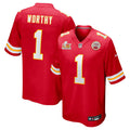Men's Kansas City Chiefs Xavier Worthy  Red Super Bowl LIX Game Jersey