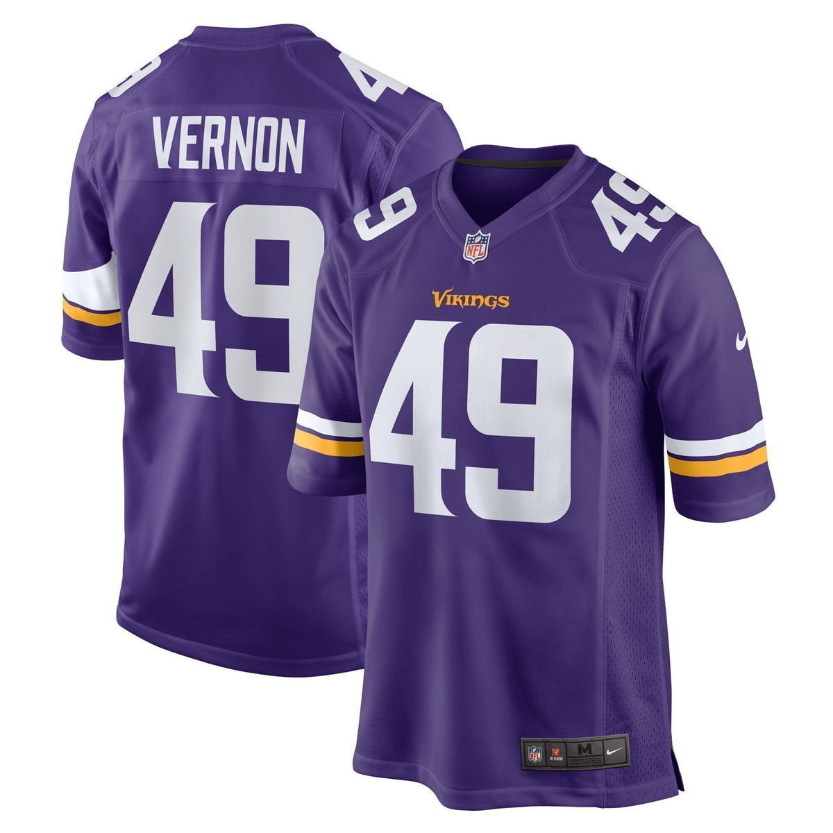Seth Vernon Minnesota Vikings  Game Jersey -  Purple