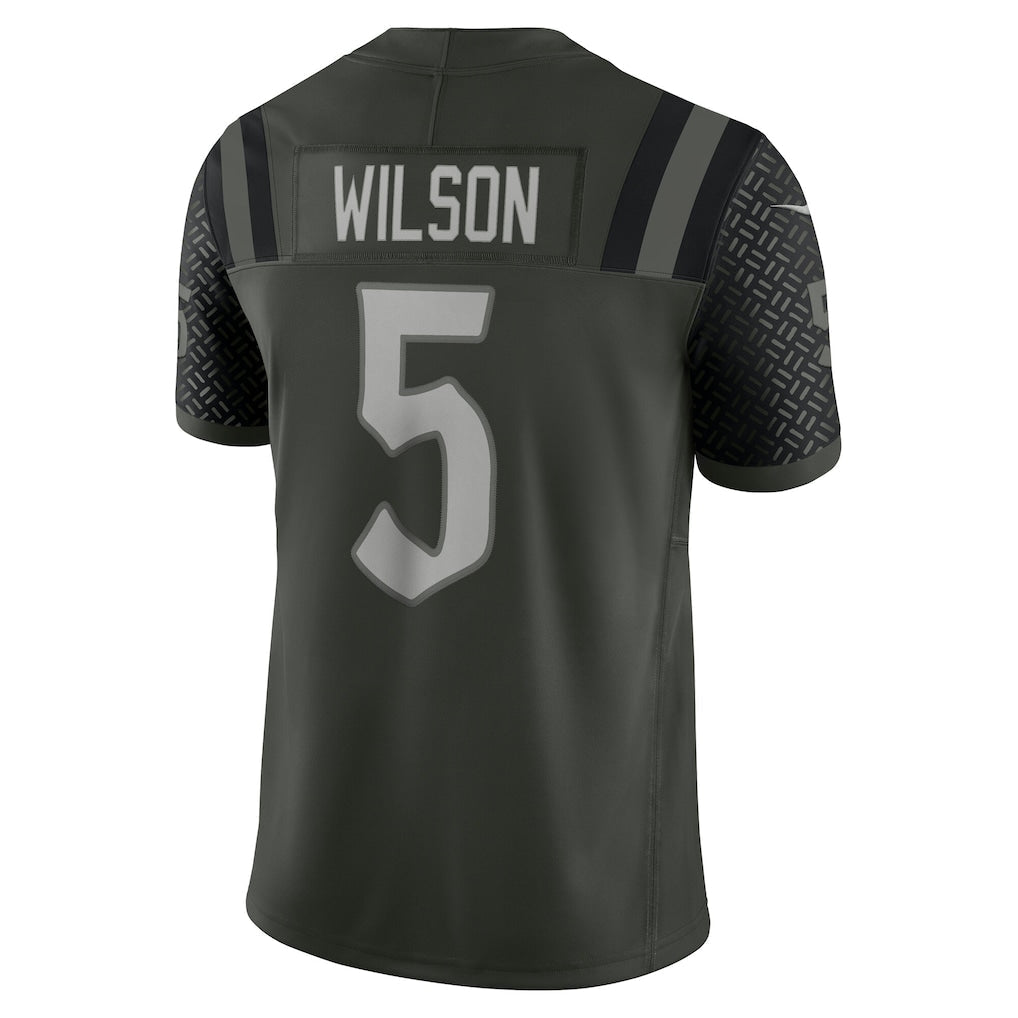 NY.Jets #5 Garrett Wilson Gotham Green 2025 Rivalries Collection Limited Jersey