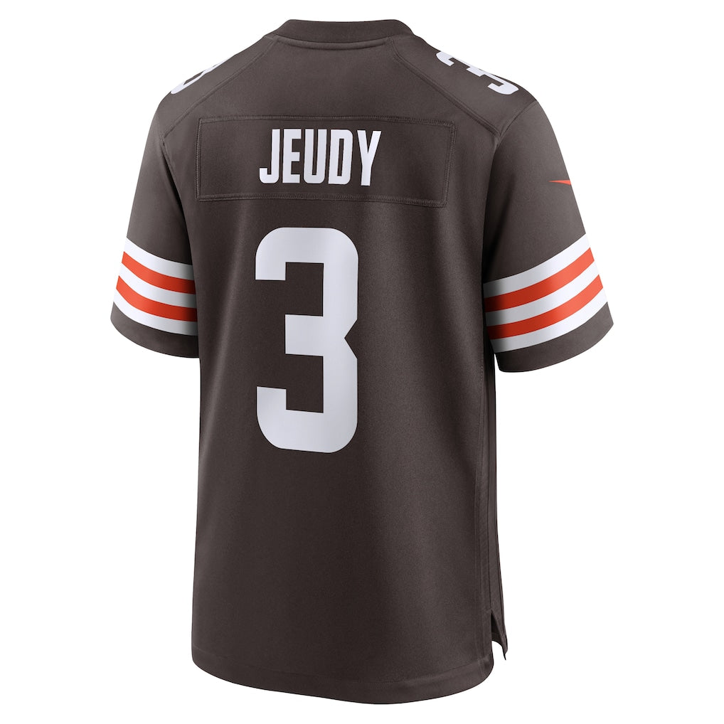 C.Browns #3 Jerry Jeudy Brown Game Jersey