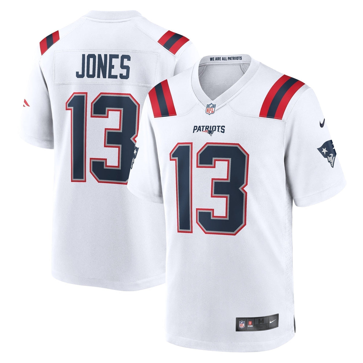 Jack Jones New England Patriots  Game   Jersey - White