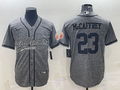 Men's San Francisco 49ers Christian McCaffrey Grey Game Jersey Joint Edition