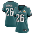 Women's Philadelphia Eagles Saquon Barkley  Midnight Green Super Bowl LIX Game  Jersey