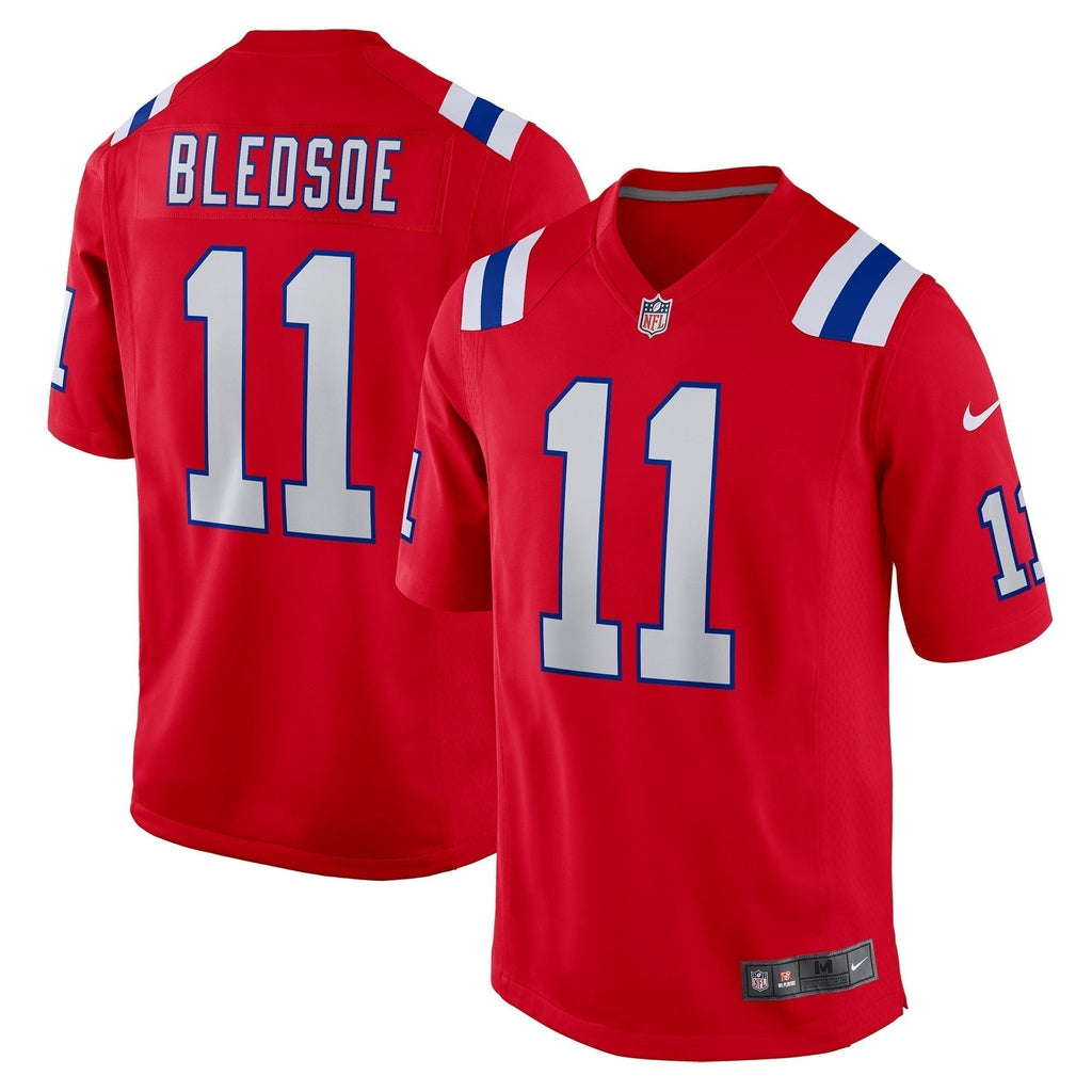 Drew Bledsoe New England Patriots  Retired   Alternate Game Jersey - Red