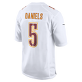 W.Commanders #5 Jayden Daniels Tundra White Fashion Jersey