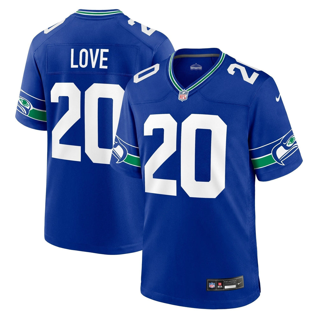 Julian Love Seattle Seahawks  Throwback   Game Jersey - Royal