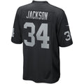 LV.Raiders #34 Bo Jackson Black Game Retired Player Jersey