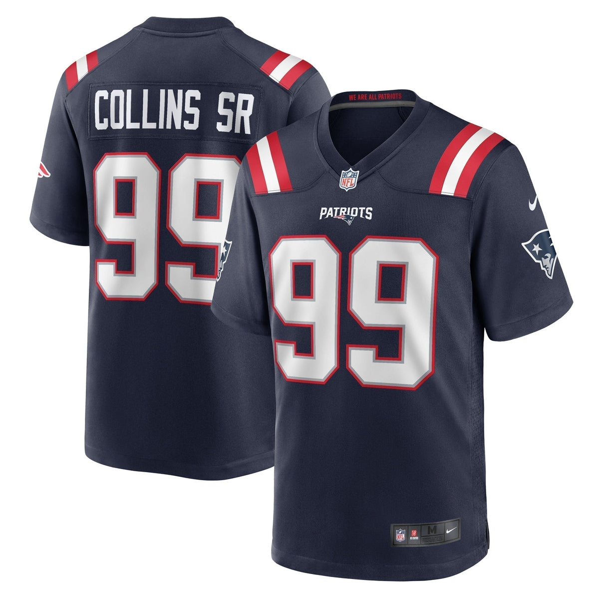 Jamie Collins Sr. New England Patriots  Home Game   Jersey - Navy
