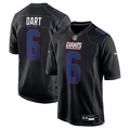 Men's New York Giants Jaxson Dart  Black Fashion Game Jersey