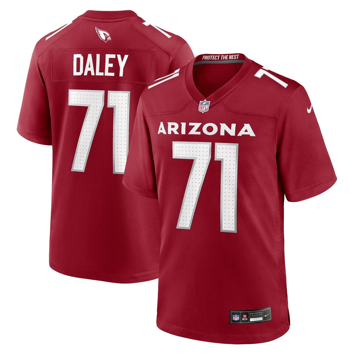 Dennis Daley Arizona Cardinals  Game   Jersey - Cardinal