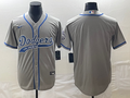 Men's Los Angeles Dodgers Gray Blank Jersey1 Joint Edition
