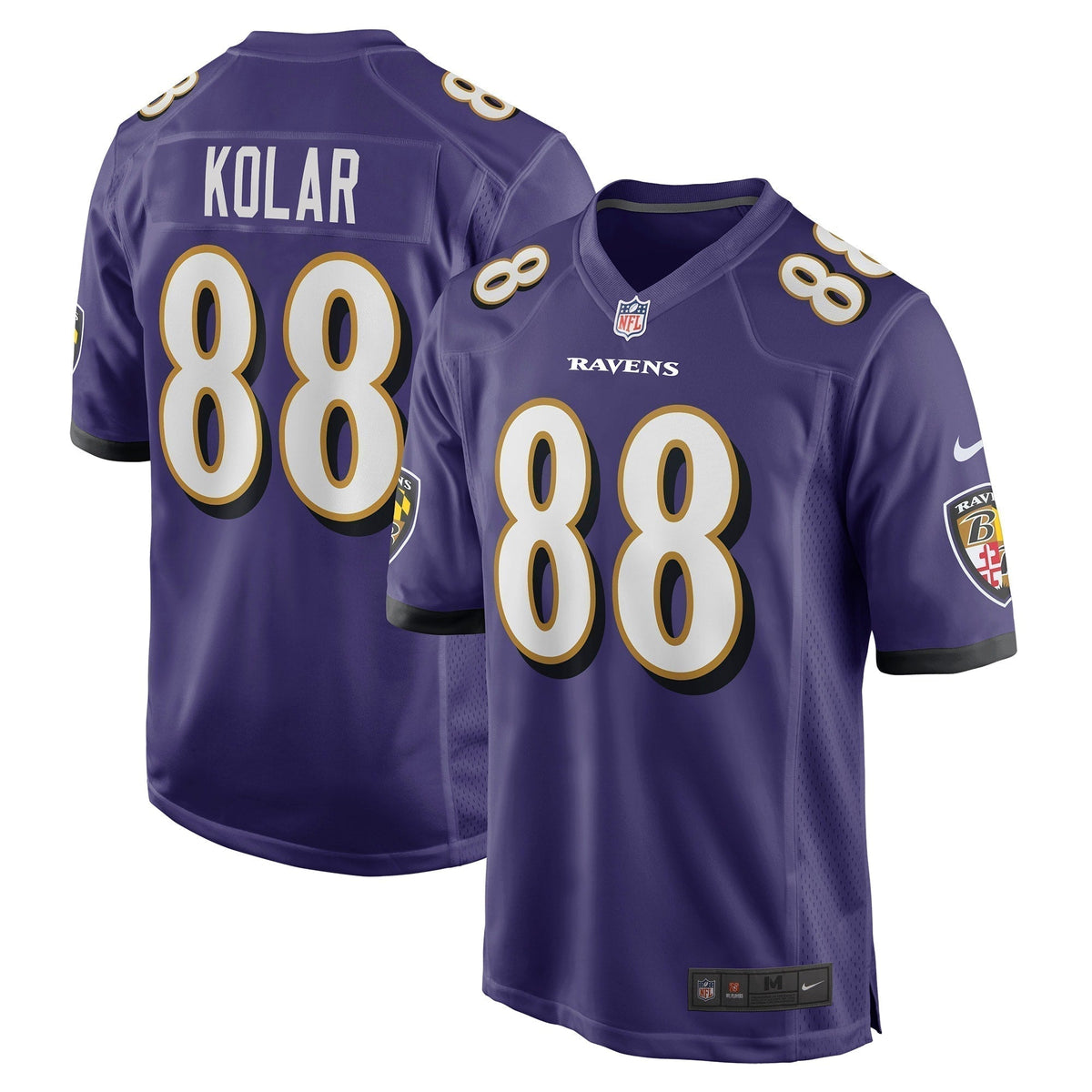 Charlie Kolar Baltimore Ravens    Game Jersey - Purple