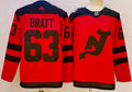Men's New Jersey1 Devils Jesper Bratt #63 Red Game Jersey1