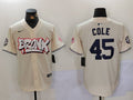 Men's New York Yankees Gerrit Cole #45 Cream Limited Player Jersey1