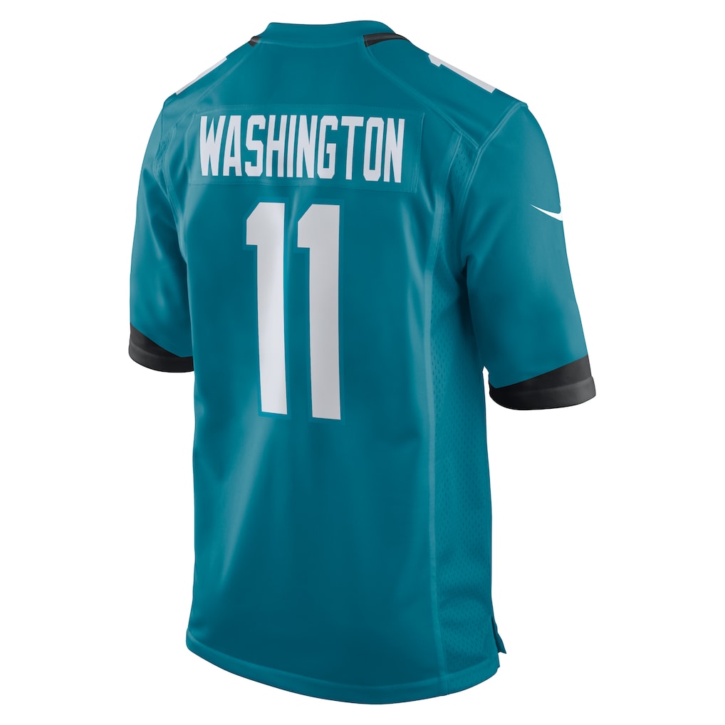 J.Jaguars #11 Parker Washington Teal Team Game Jersey