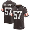 Clay Matthews Cleveland Browns Game Retired   Jersey - Brown