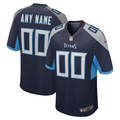 Custom Tennessee Titans Navy Jersey1