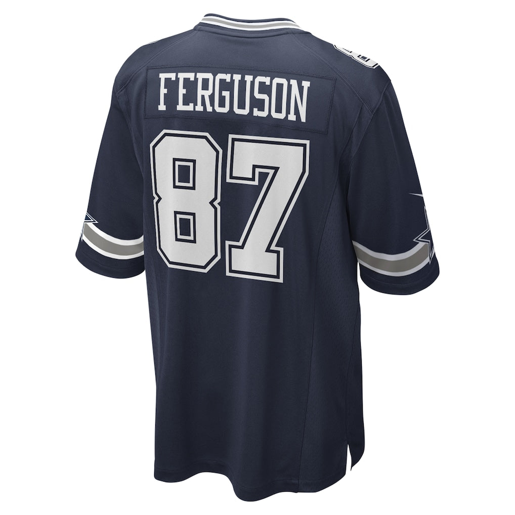 D.Cowboys #87 Jake Ferguson Navy Team Game Jersey