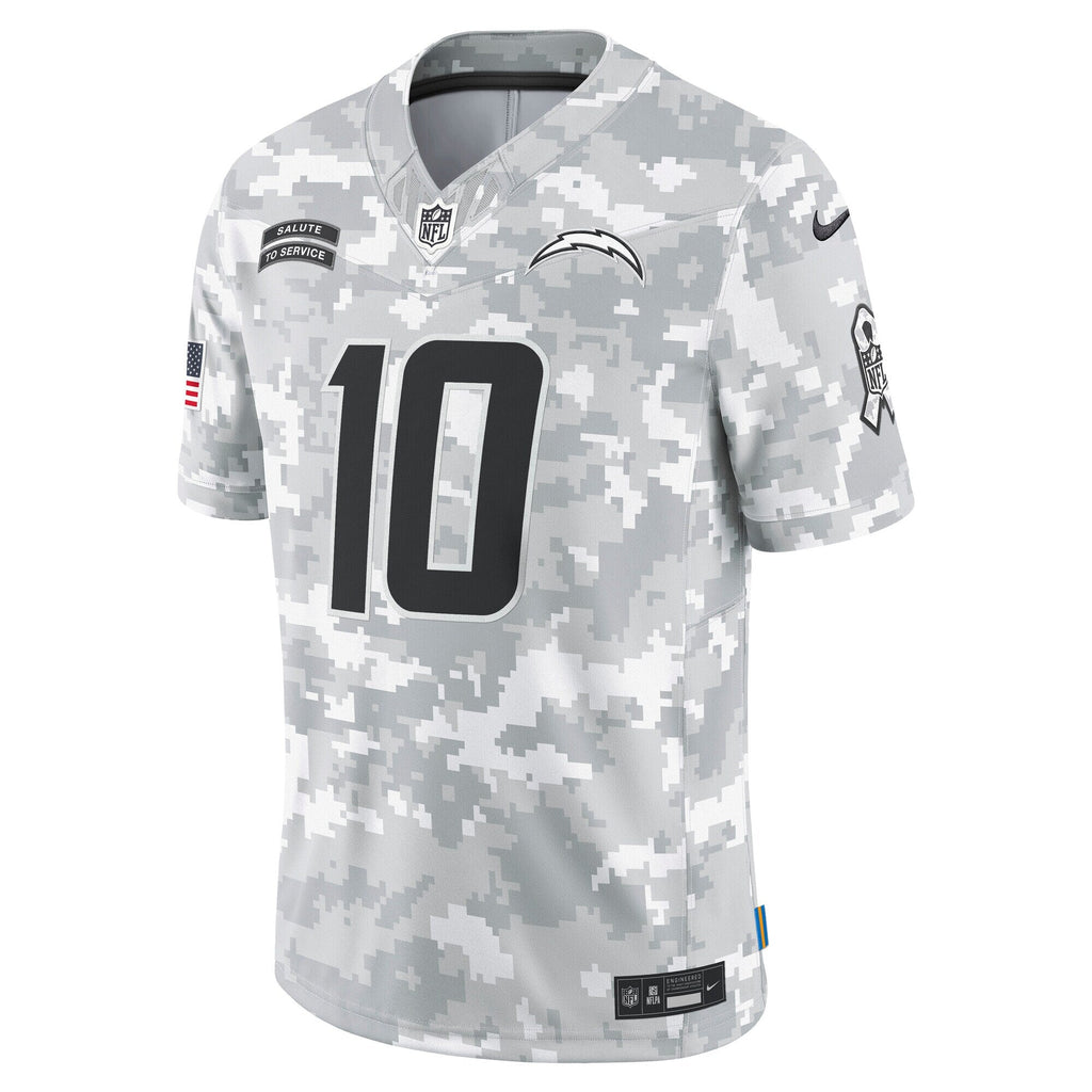 Justin Herbert Los Angeles Chargers  2024 Salute to Service Limited Jersey - Arctic Camo