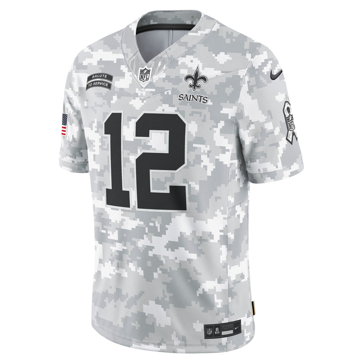 Chris Olave New Orleans Saints  2024 Salute to Service Limited Jersey - Arctic Camo