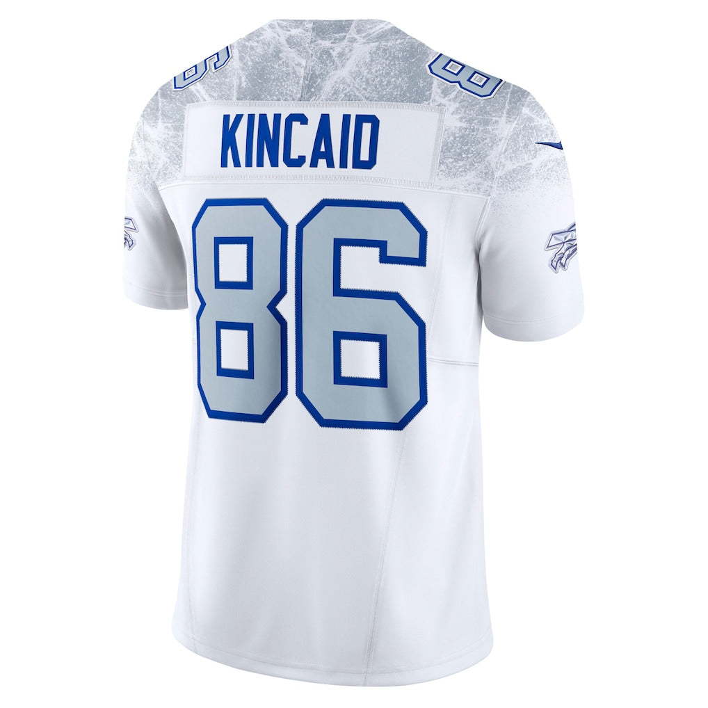 B.Bills #86 Dalton Kincaid White 2025 Rivalries Collection Limited Jersey