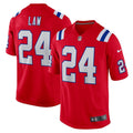 Ty Law New England Patriots  Retired   Alternate Game Jersey - Red
