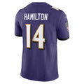 B.Ravens #14 Kyle Hamilton Purple Vapor F.U.S.E. Limited Jersey