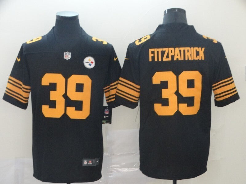 Men's Pittsburgh Steelers Minkah Fitzpatrick  Jersey -  Black-yellow numbers